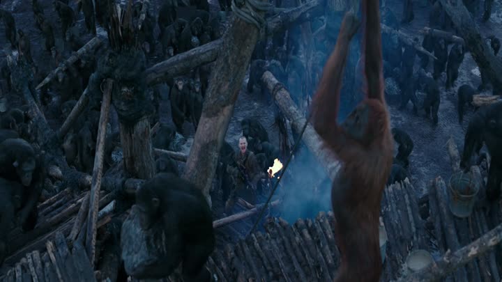 Screenshot Of War for the Planet of the Apes (2017) Hindi Dubbed Full Movie