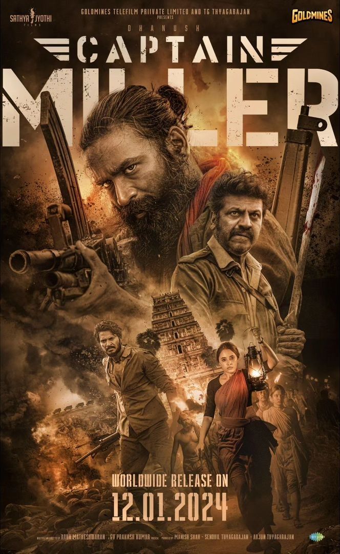 Captain Miller (2024) Hindi Dubbed Full Movie