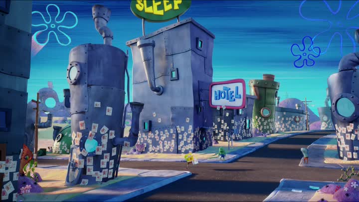 Screenshot Of The SpongeBob Movie Sponge on the Run  (2020) Hindi Dubbed Full Movie